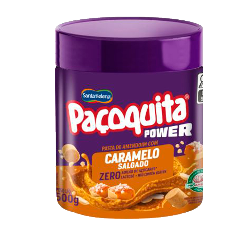 PASTA AMENDOIM PAÇOQUITA CARAMELO SALGADO 500G