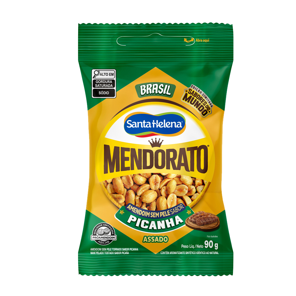 MENDORATO AMENDOIM PICANHA BRASIL 90G