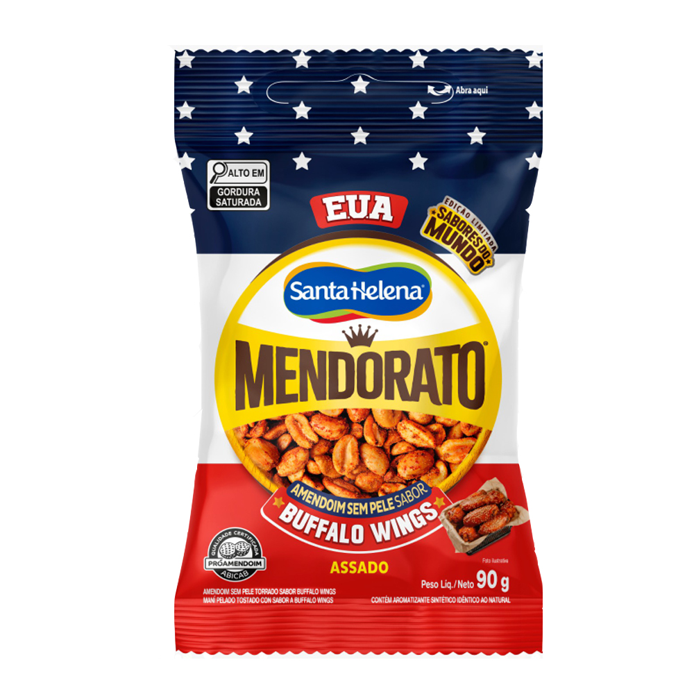 MENDORATO AMENDOIM BUFFALO WINGS EUA 90G
