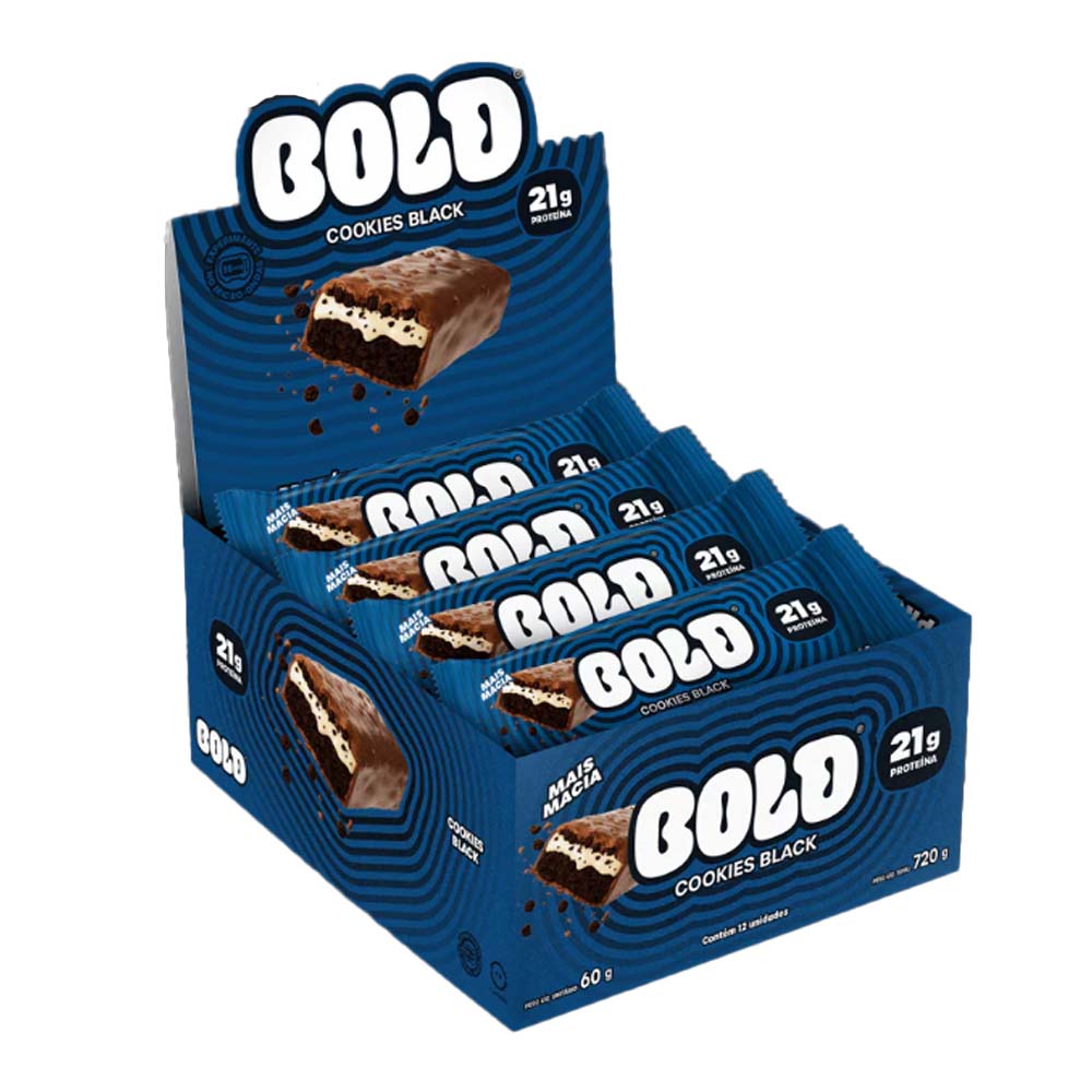 BARRA DE PROTEINA BOLD COOKIES BLACK 60G