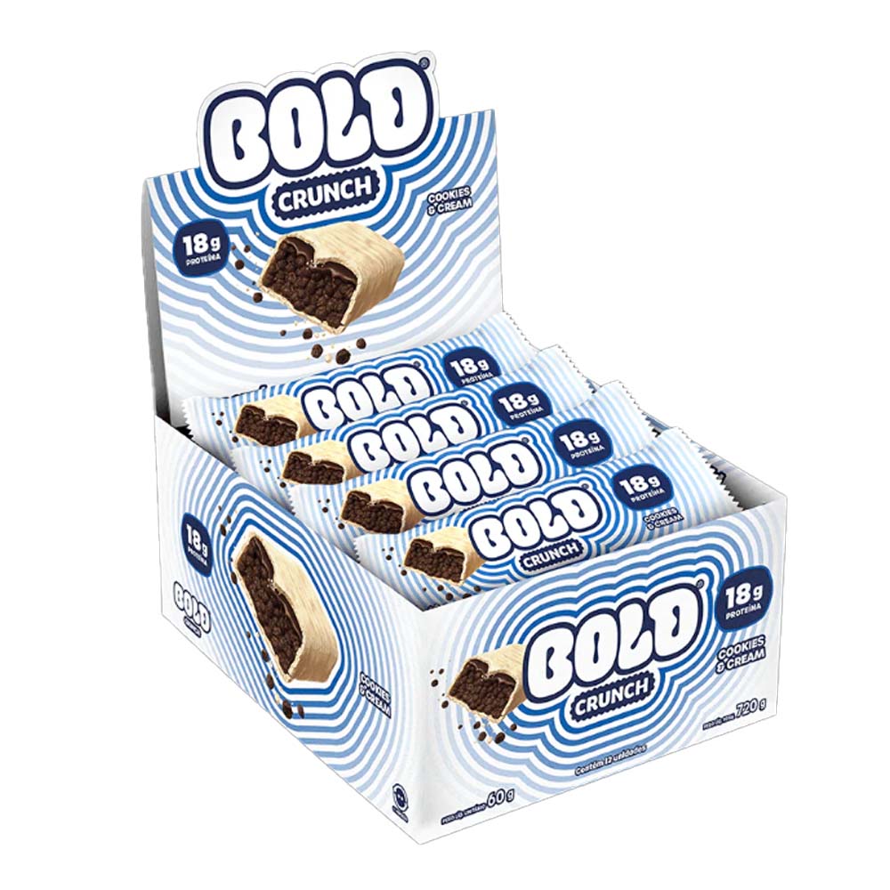 BARRA DE PROTEINA BOLD BOLD CRUNCH COOKIES & CREAM 60G