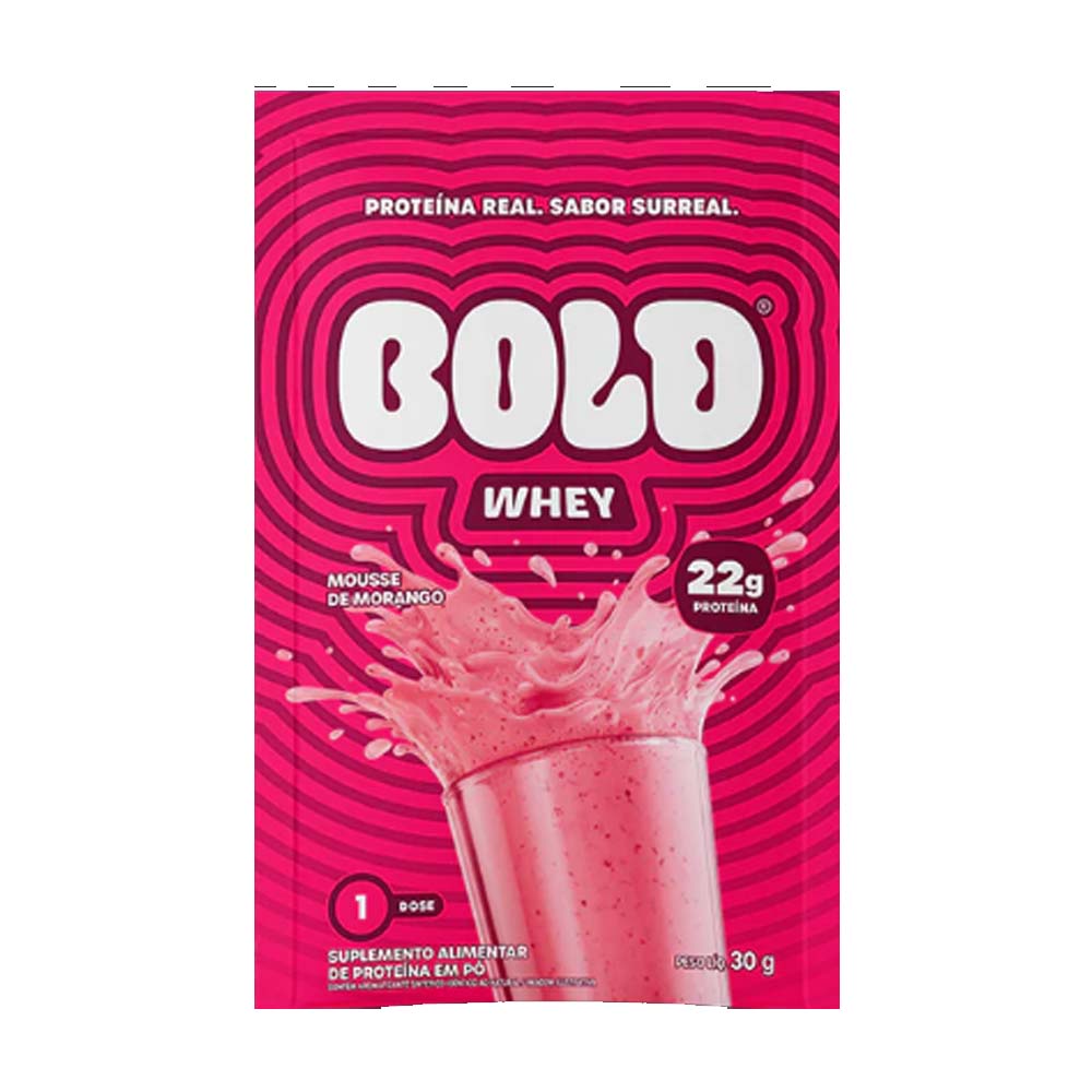 BOLD WHEY MOUSSE DE MORANGO SACHÊ 30G