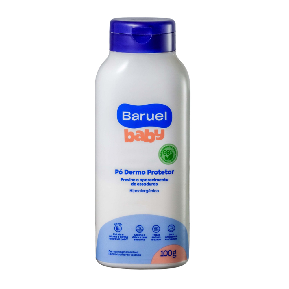 BARUEL BABY TALCO INFANTIL PÓ DERMO PROTETOR 100G