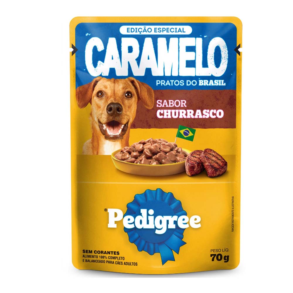 PEDIGREE CARAMELO SACHE ADULTO CHURRASCO 70G