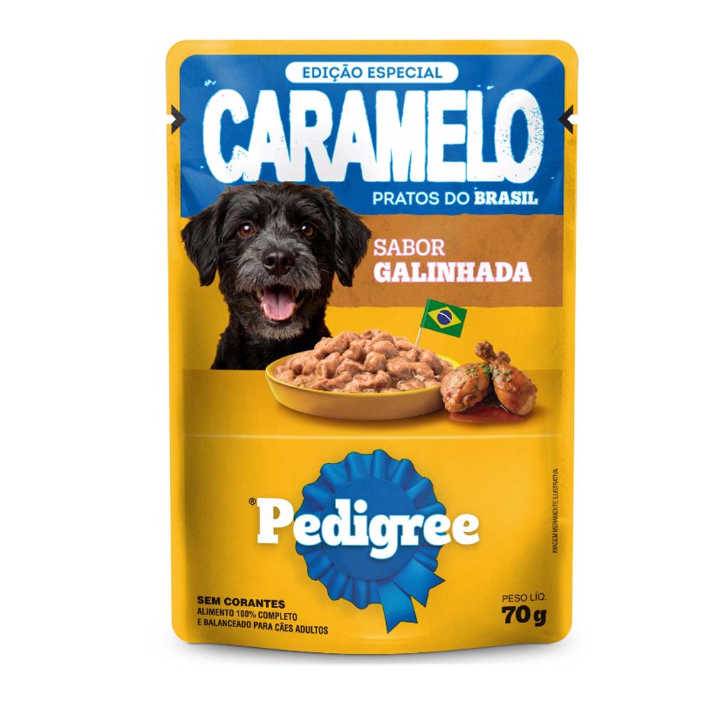 PEDIGREE CARAMELO SACHE ADULTO GALINHADA 70G
