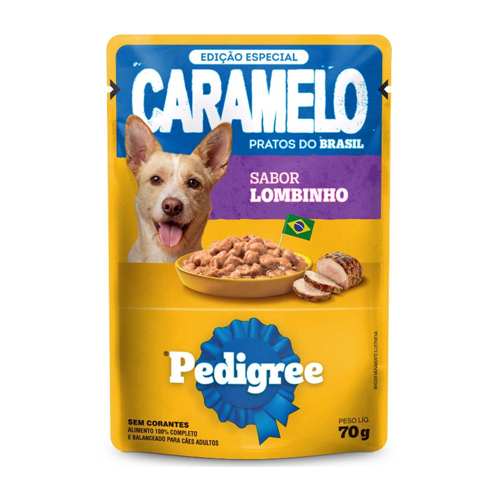PEDIGREE CARAMELO SACHE ADULTO LOMBINHO 70G