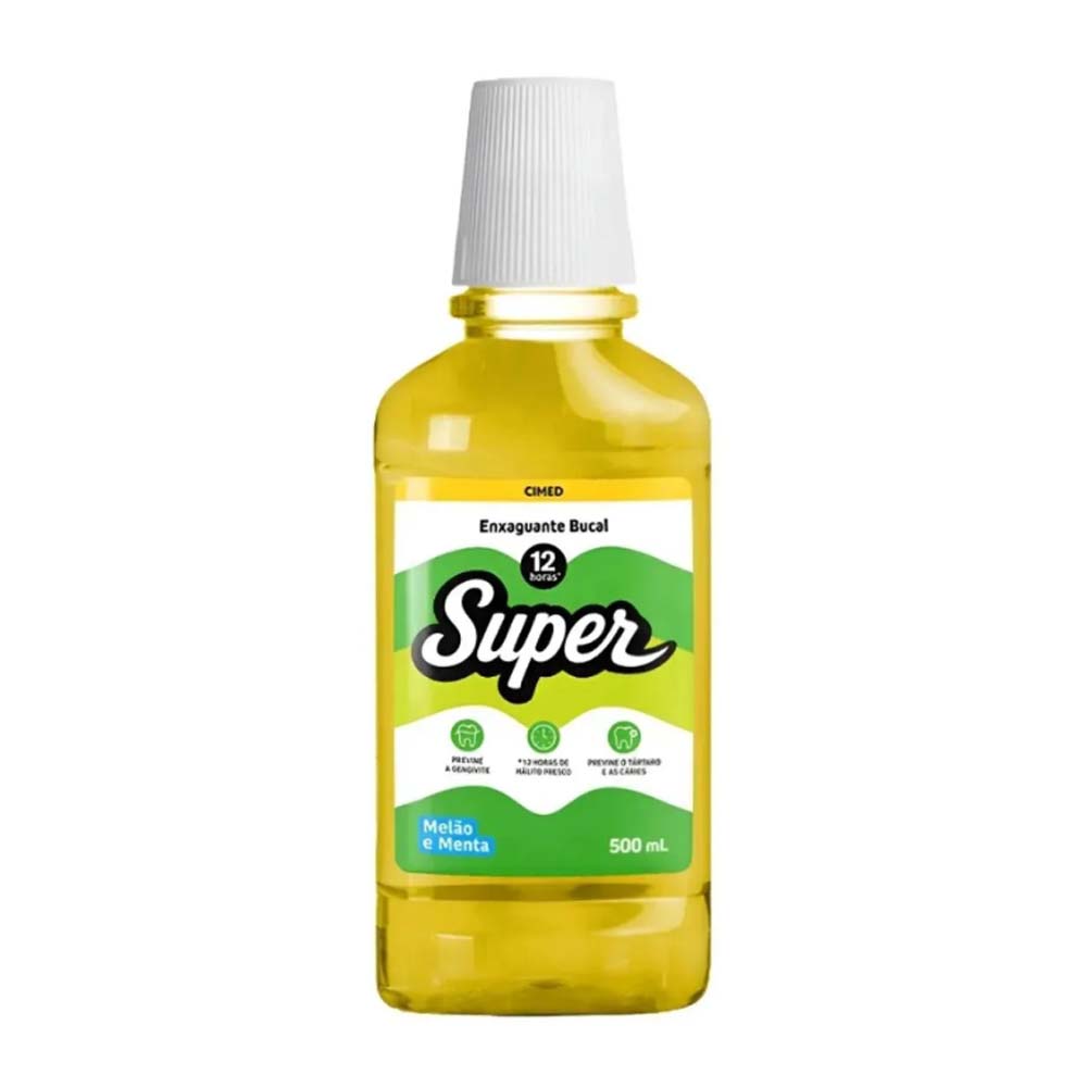 SUPER 12H ENXAGUANTE BUCAL MELÃO MENTA 500ML