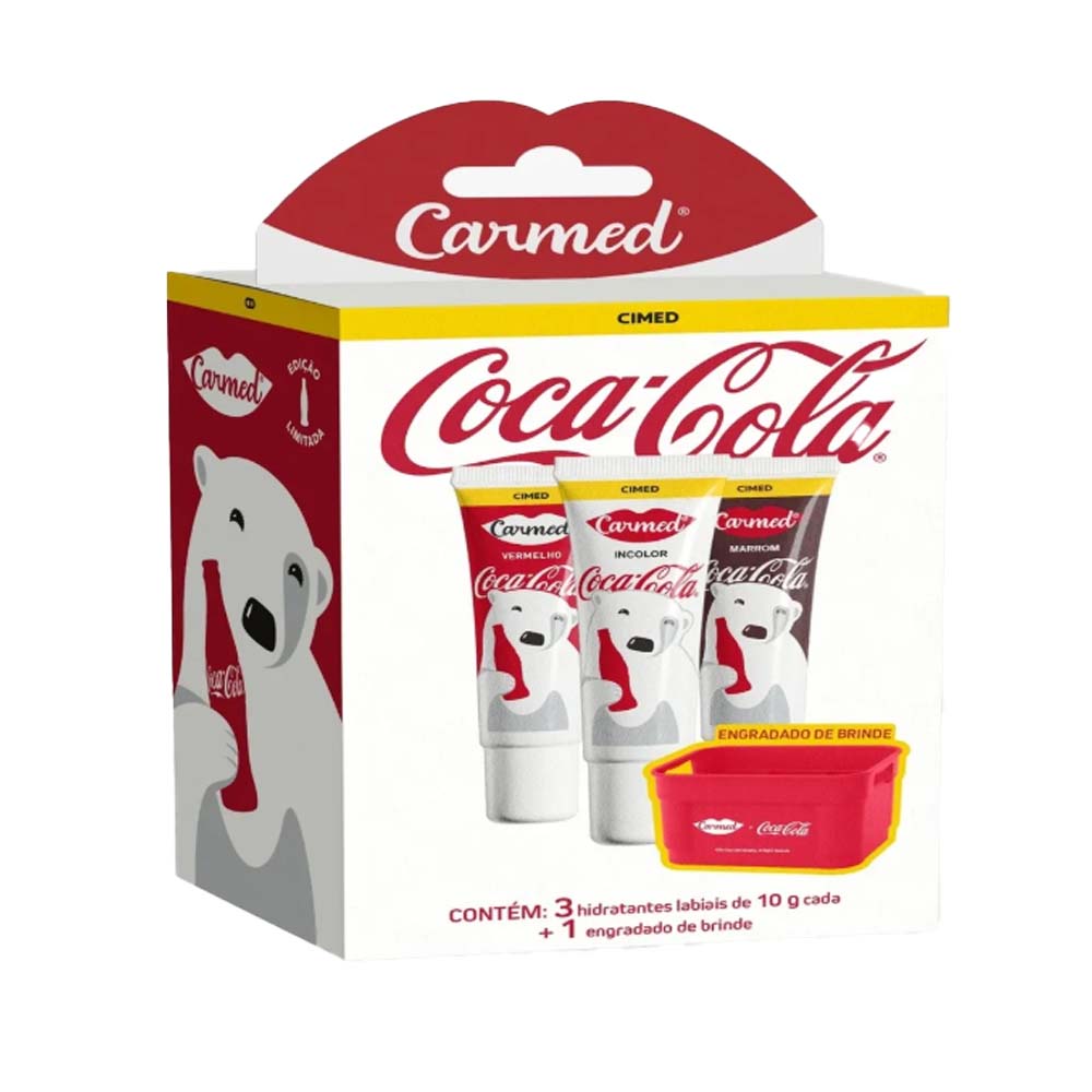 KIT CARMED COCA COLA COM 3 UNIDADES