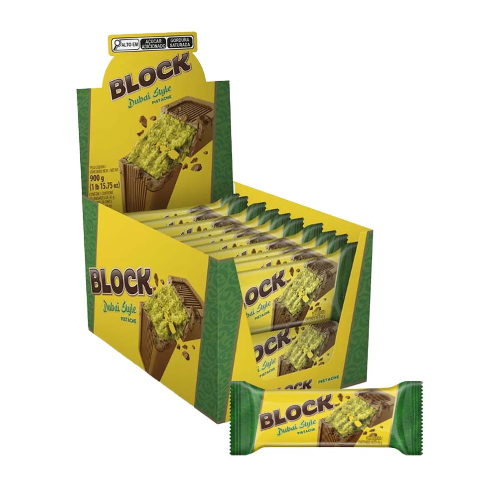 CHOCOLATE TABLETE  ARCOR BLOCK PISTACHE 45G