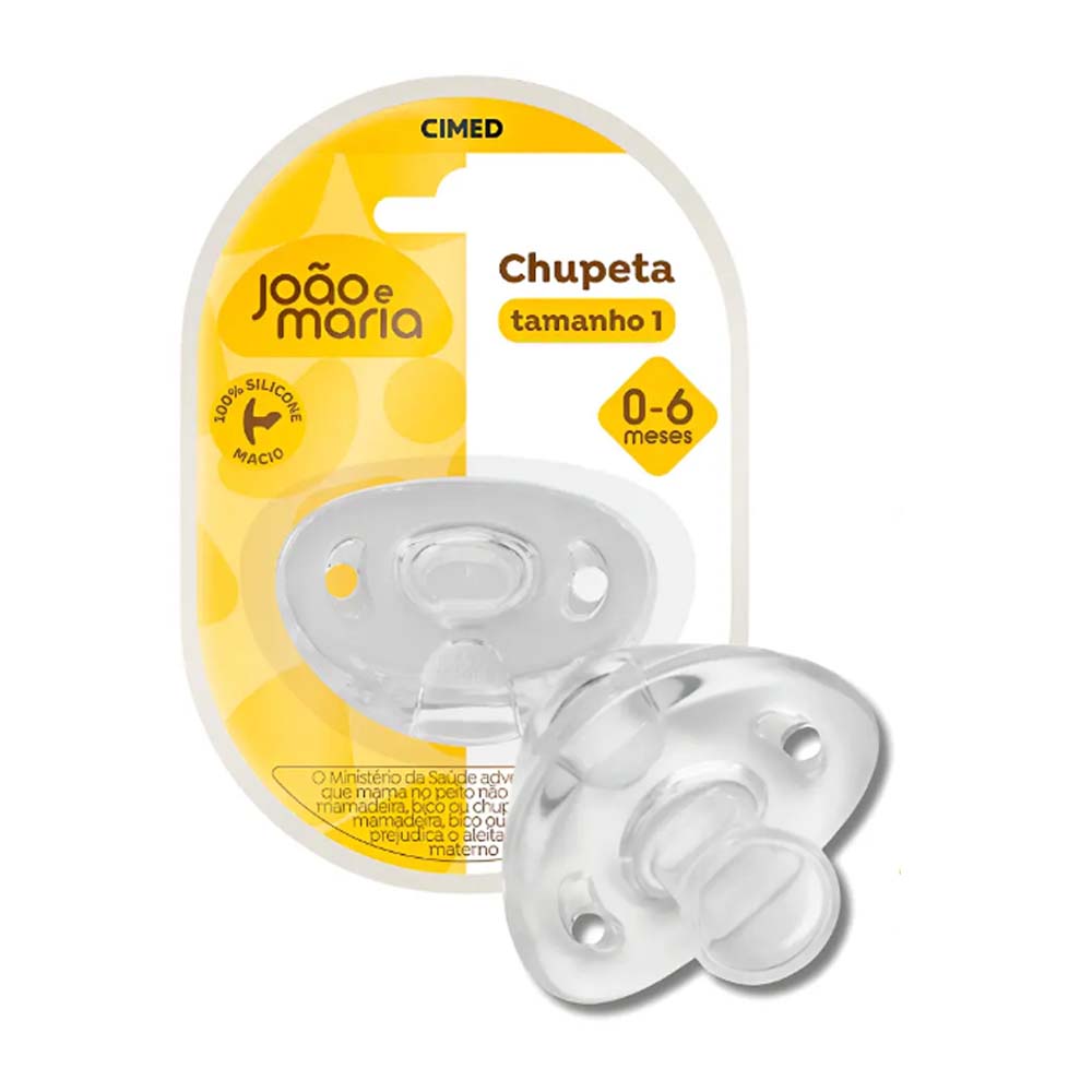 JOÃO E MARIA CHUPETA SILICONE TAMANHO 1