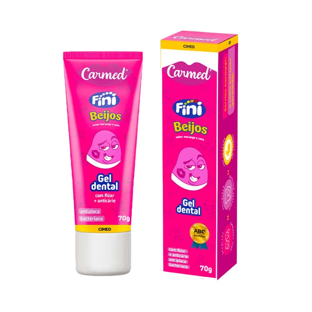 CARMED GEL DENTAL C/FLÚOR SABOR BEIJO 70G