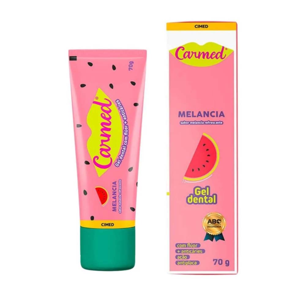 CARMED GEL DENTAL INFANTIL C/FLÚOR SABOR MELANCIA 70G