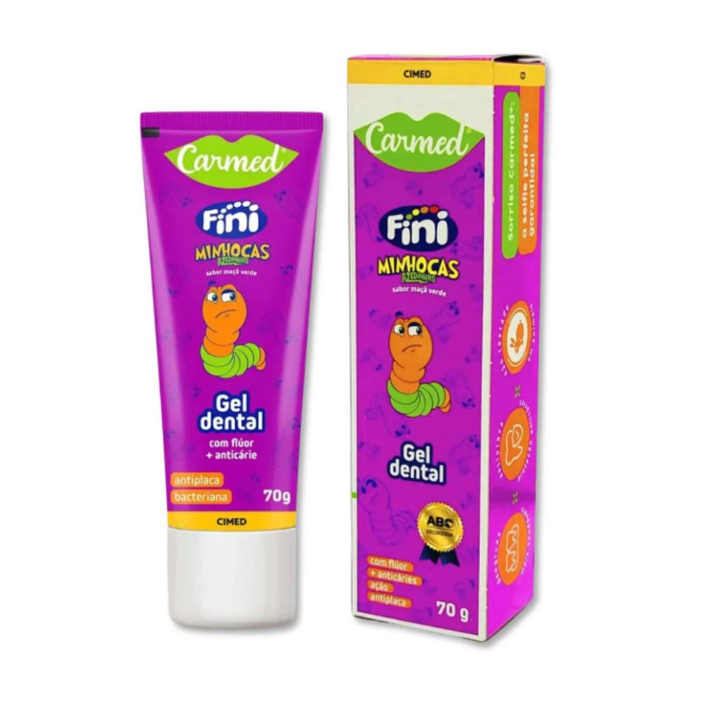 CARMED GEL DENTAL  C/FLÚOR SABOR FINI MINHOCA 70G