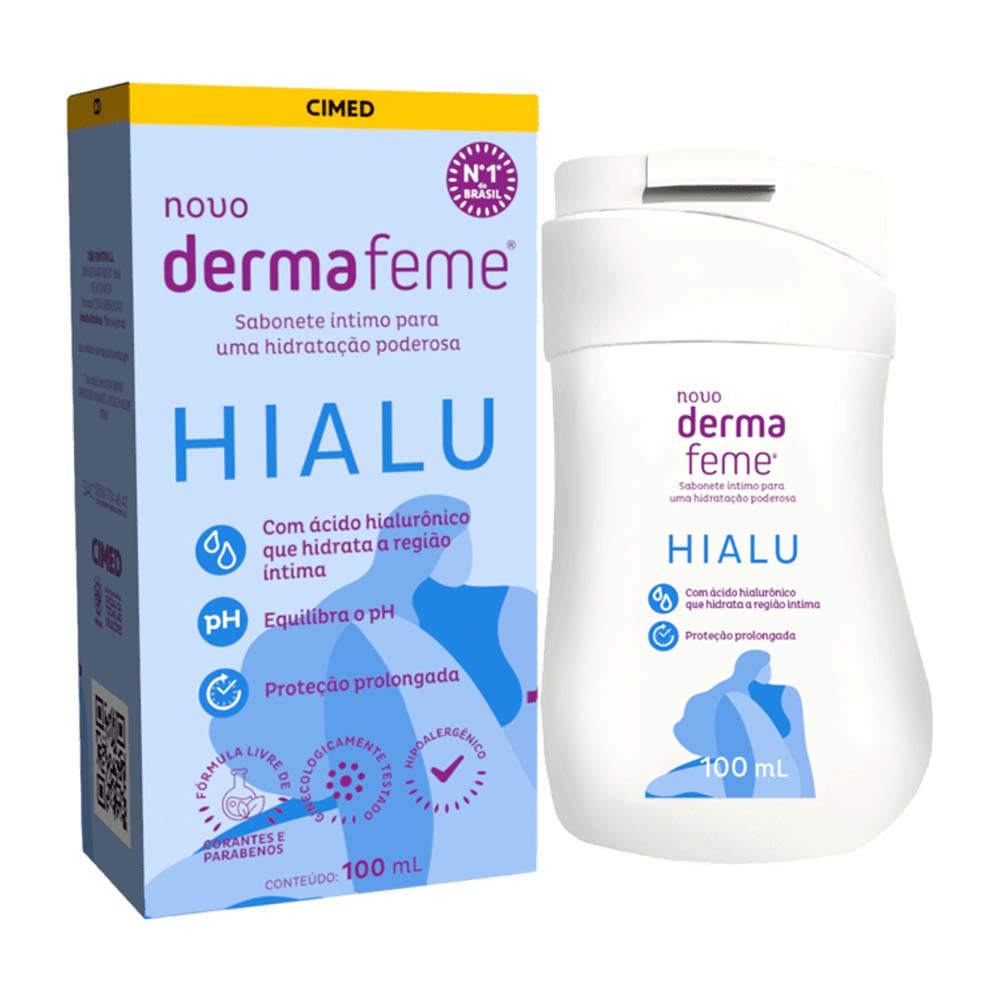 SABONETE INTIMO DERMAFEME ACIDO HIALURÔNICO 100ML