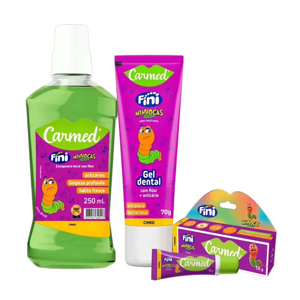 KIT ORAL CARE(GEL DENT+ENX+HIDR)SABOR MINHOCA
