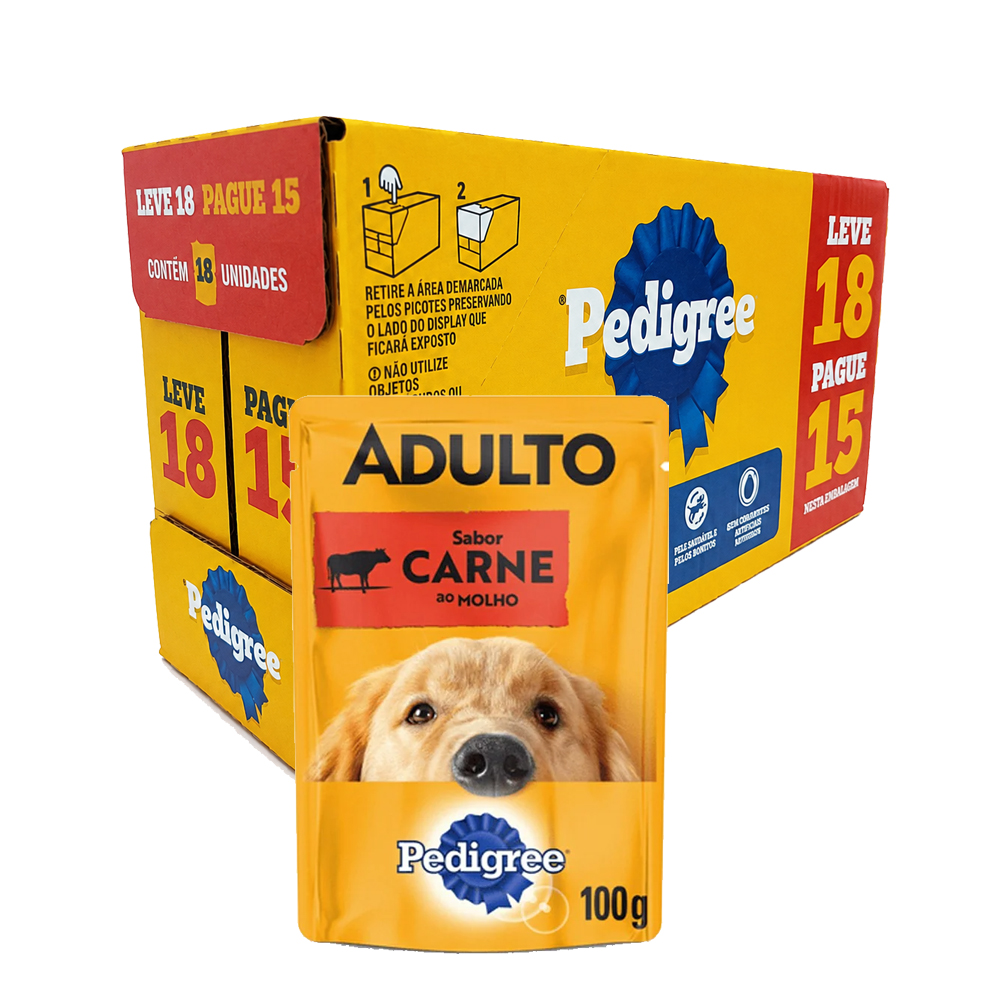 BONUS PEDIGREE SACHE RAÇAS MEDIA E GRANDE CARNE LEVE18/PAGUE15