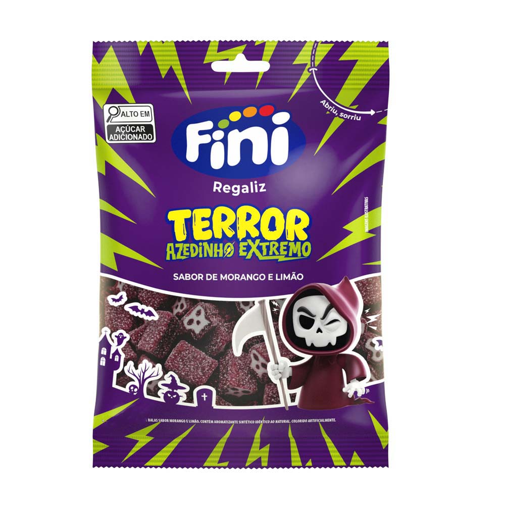 REGALIZ TERROR MORANGO E LIMÃO ÁCIDO 240G