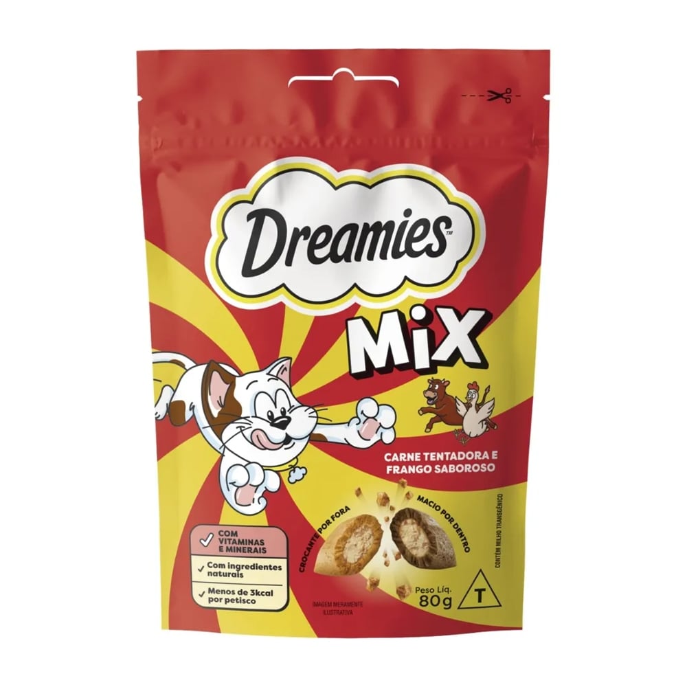 DREAMIES MIX CARNE&FRANGO 80G