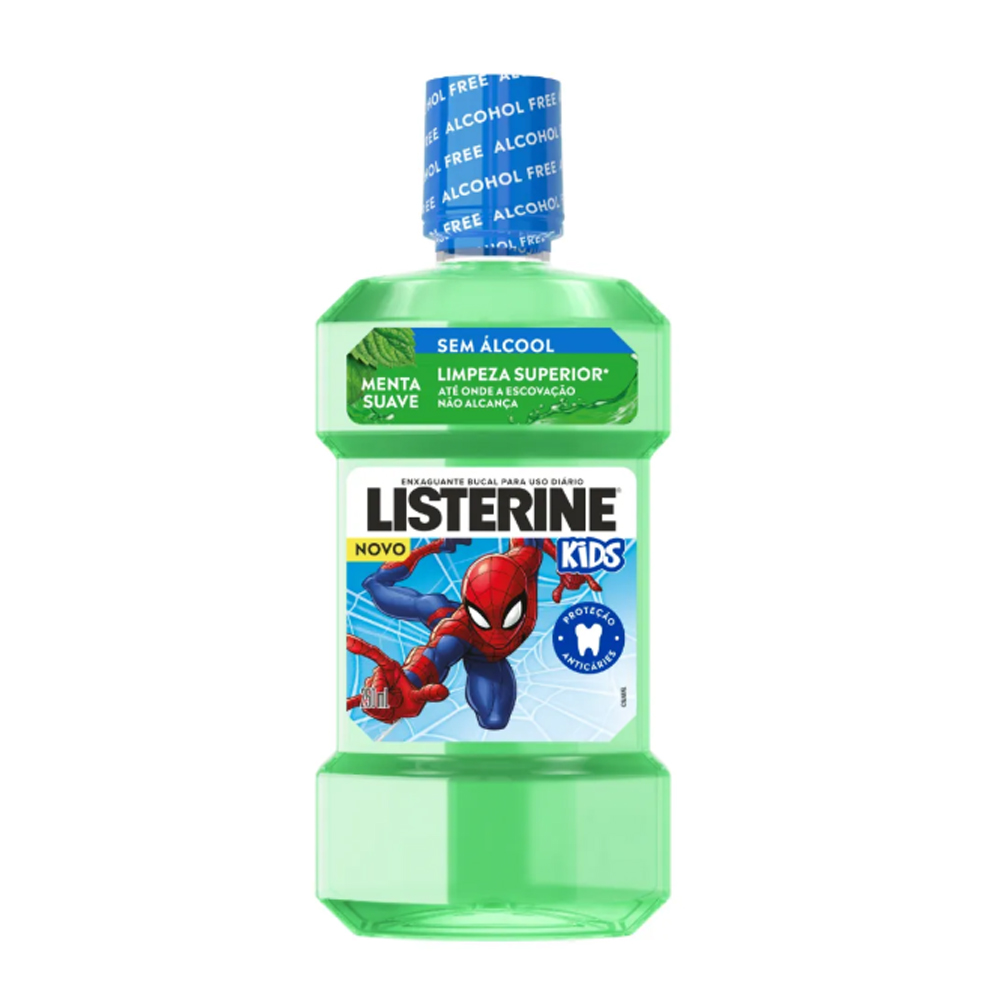 LISTERINE MENTA SUAVE HOMEM ARANHA 250ML