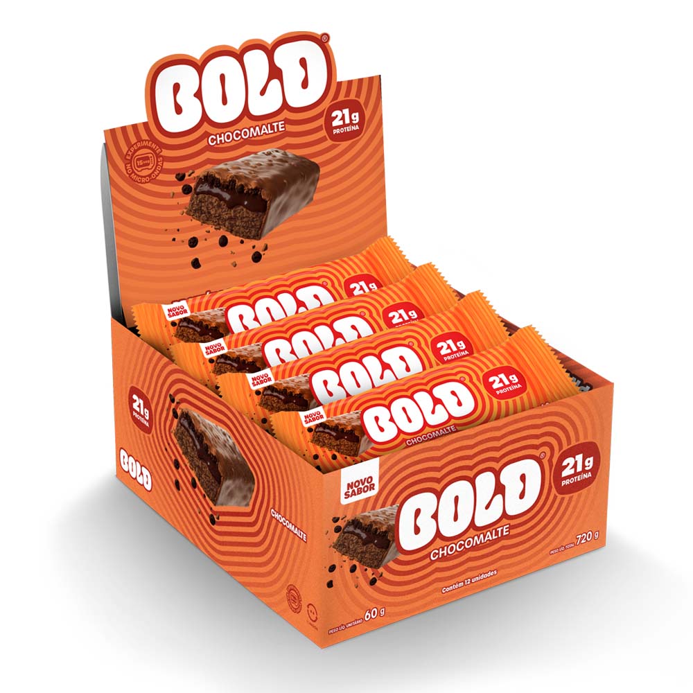 BARRA DE PROTEINA BOLD CHOCOMALTE 60G