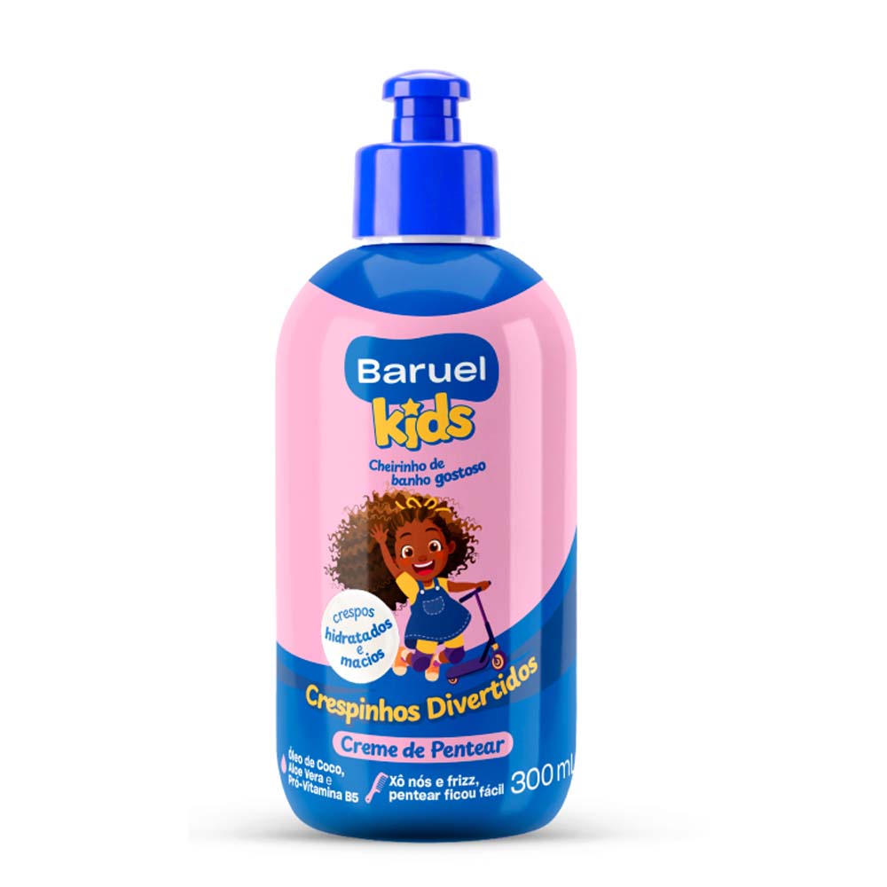 BARUEL KIDS CREME DE PENTEAR CRESPINHOS DIVERTIDOS 300ML