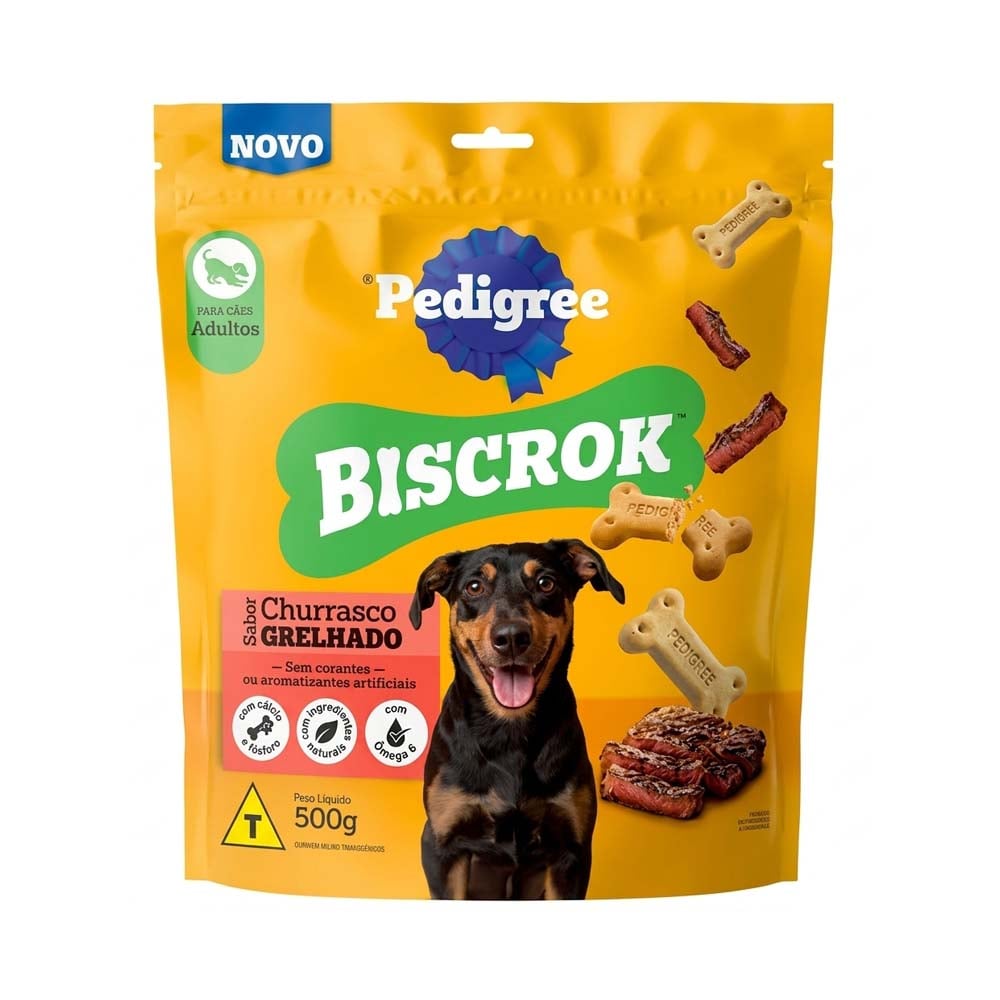 PEDIGREE BISCROK ADULTO CHURRASCO 500G