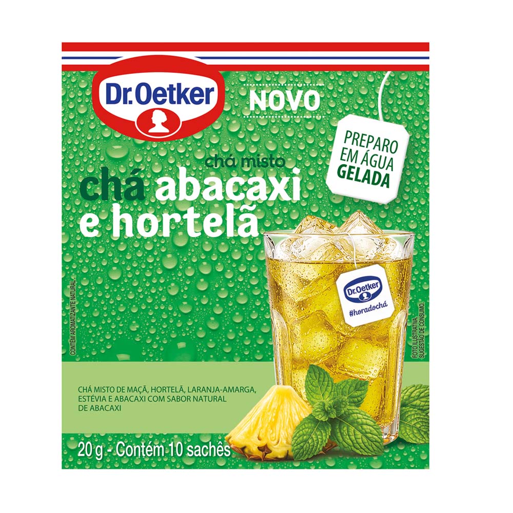 CHÁ ABACAXI C/HORTELÃ COLD OETKER 20G