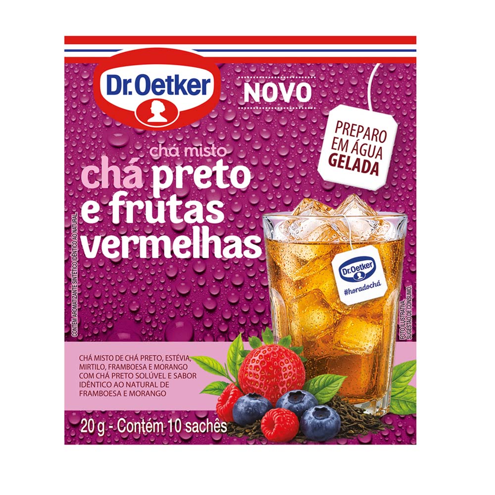 CHÁ PRETO C/ FRUTAS VERMELHAS COLD OETKER 20G