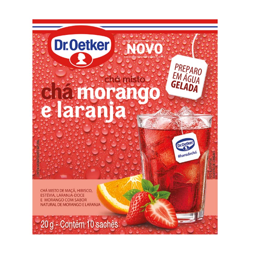 CHÁ MORANGO C/LARANJA COLD OETKER 20G