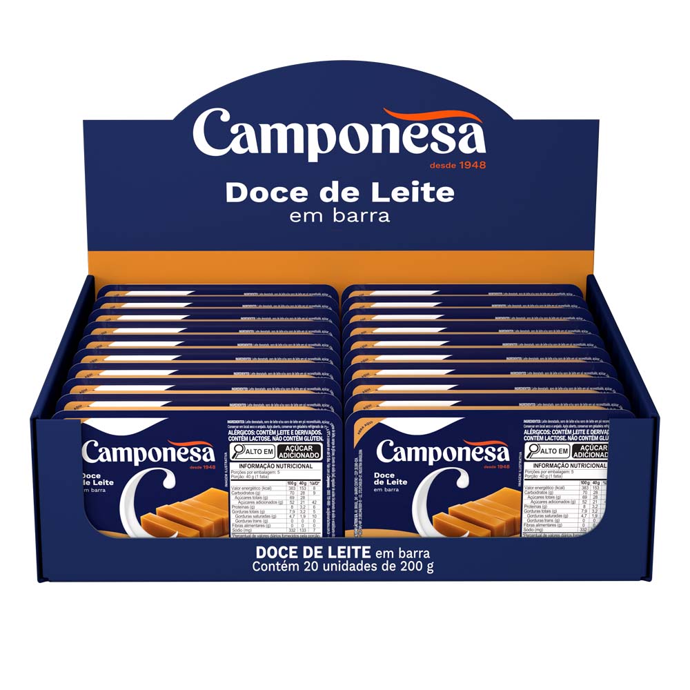 DOCE DE LEITE TABLETE CAMPONESA EMBARÉ 200G