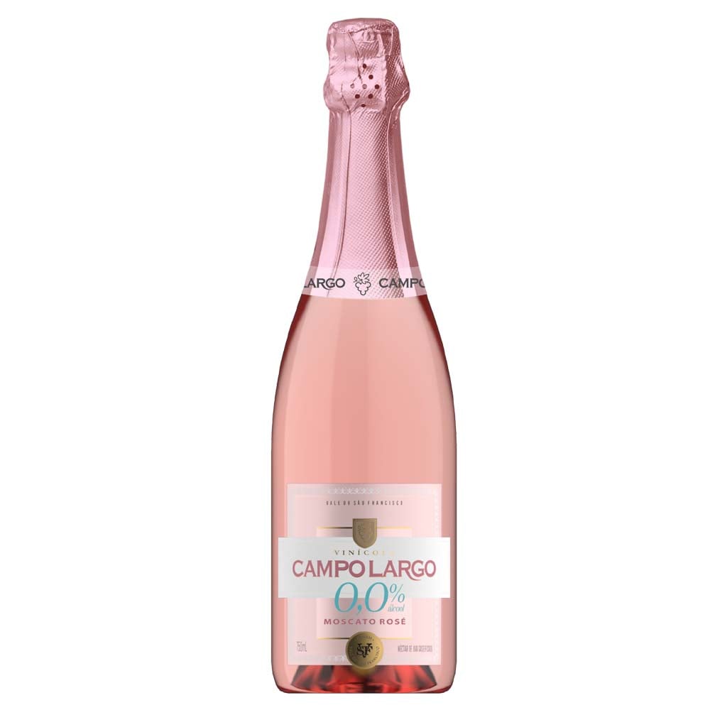 ESPUMANTE CAMPO LARGO ROSE ZERO ALCOOL 750ML