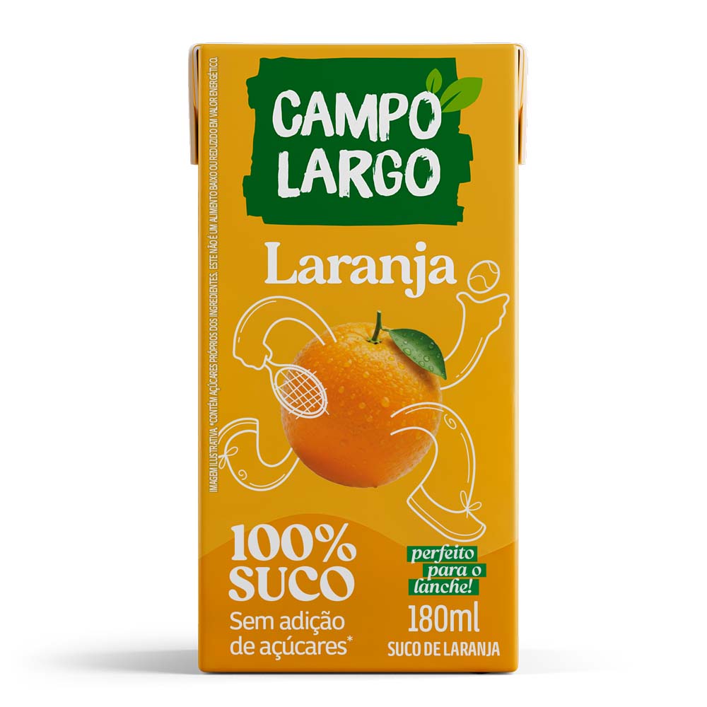 SUCO LARANJA CAMPO LARGO 180ML