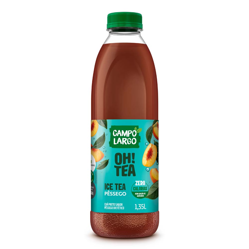 CAMPO LARGO CHÁ PRETO ICE TEA + PÊSSEGO ZERO 1,35L